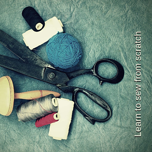 Advert for learn to sew workshop Advert for learn to sew workshop