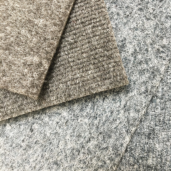 The carpet sample selection from a local carpet supplier - steel grey versus frost grey.