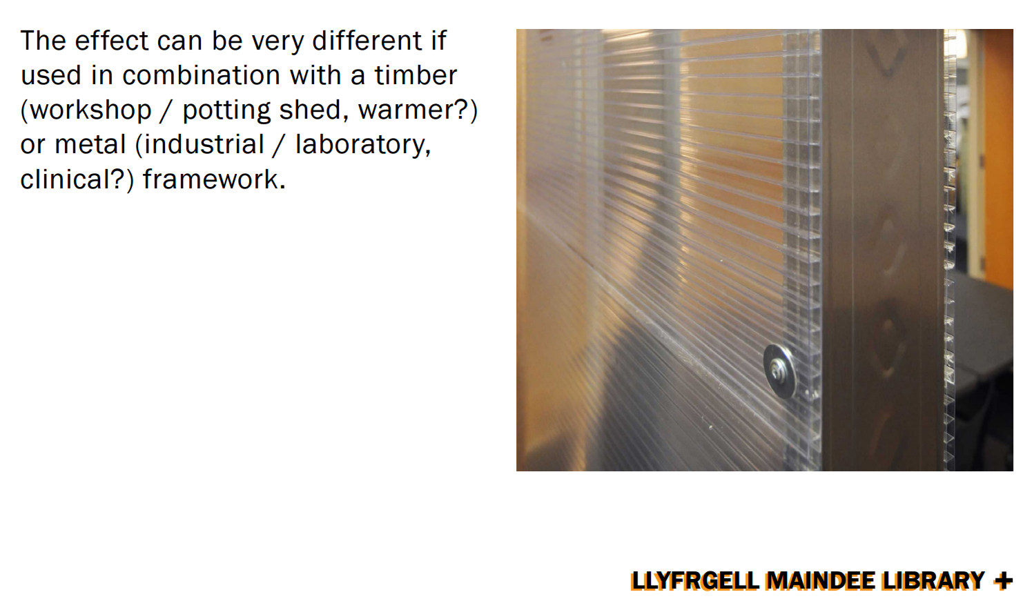 Polycarbonate design